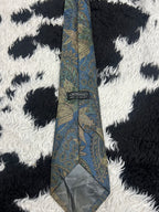 St. Bernard Blue Embroidered Floral Tie