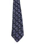 Black & Purple Embroidered Tie