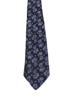 Black & Purple Embroidered Tie
