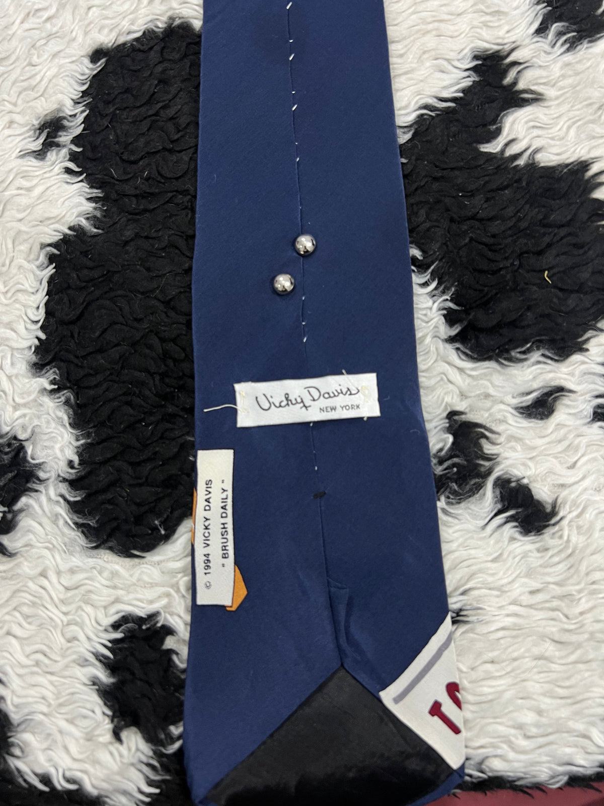 3D Vintage 1994 Vicky Davis "Brush Daily" Toothpaste Tie