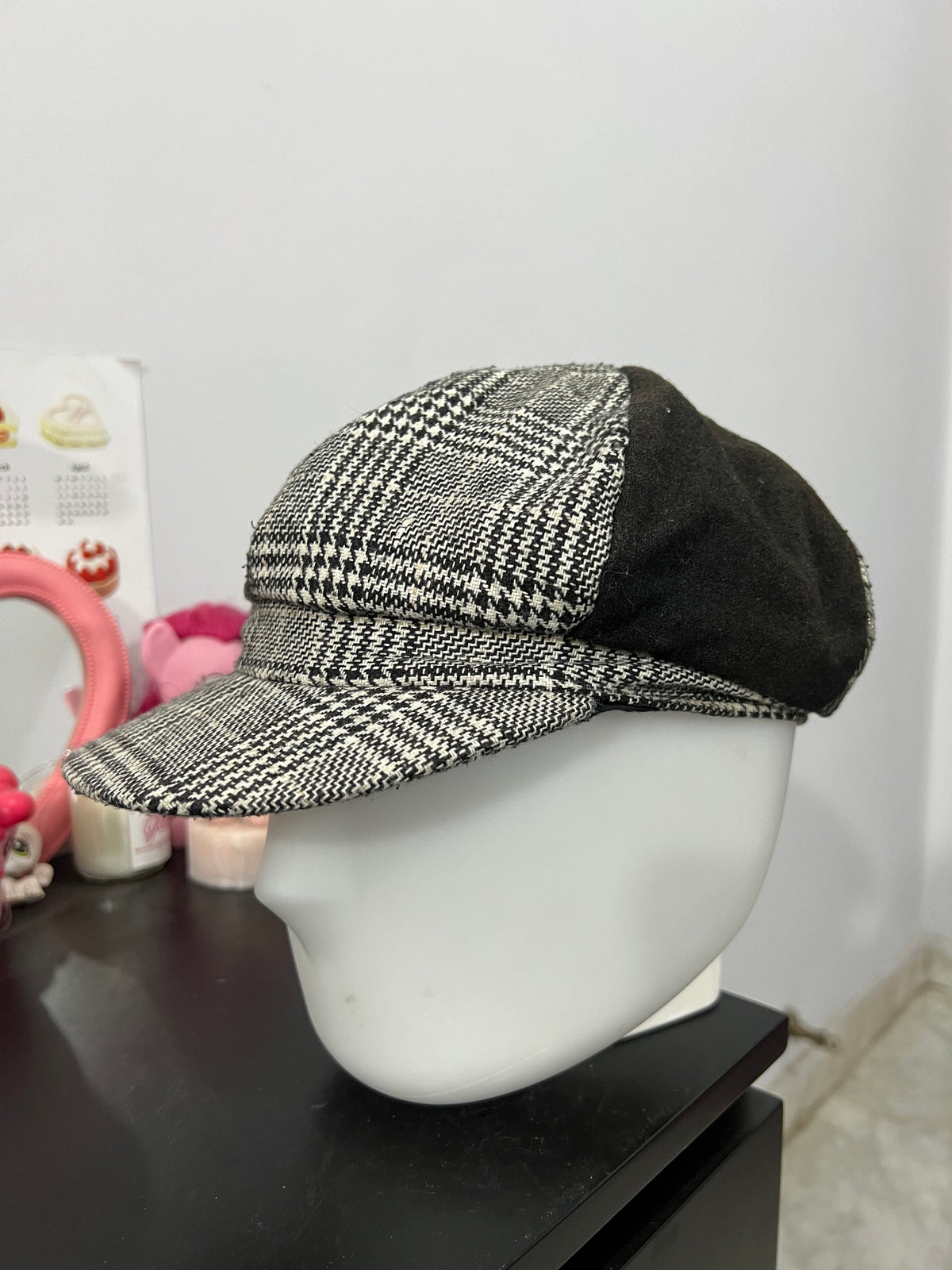 Plaid Patched Newsboy Cap