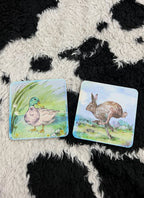 Rabbit & Duck Coasters Set