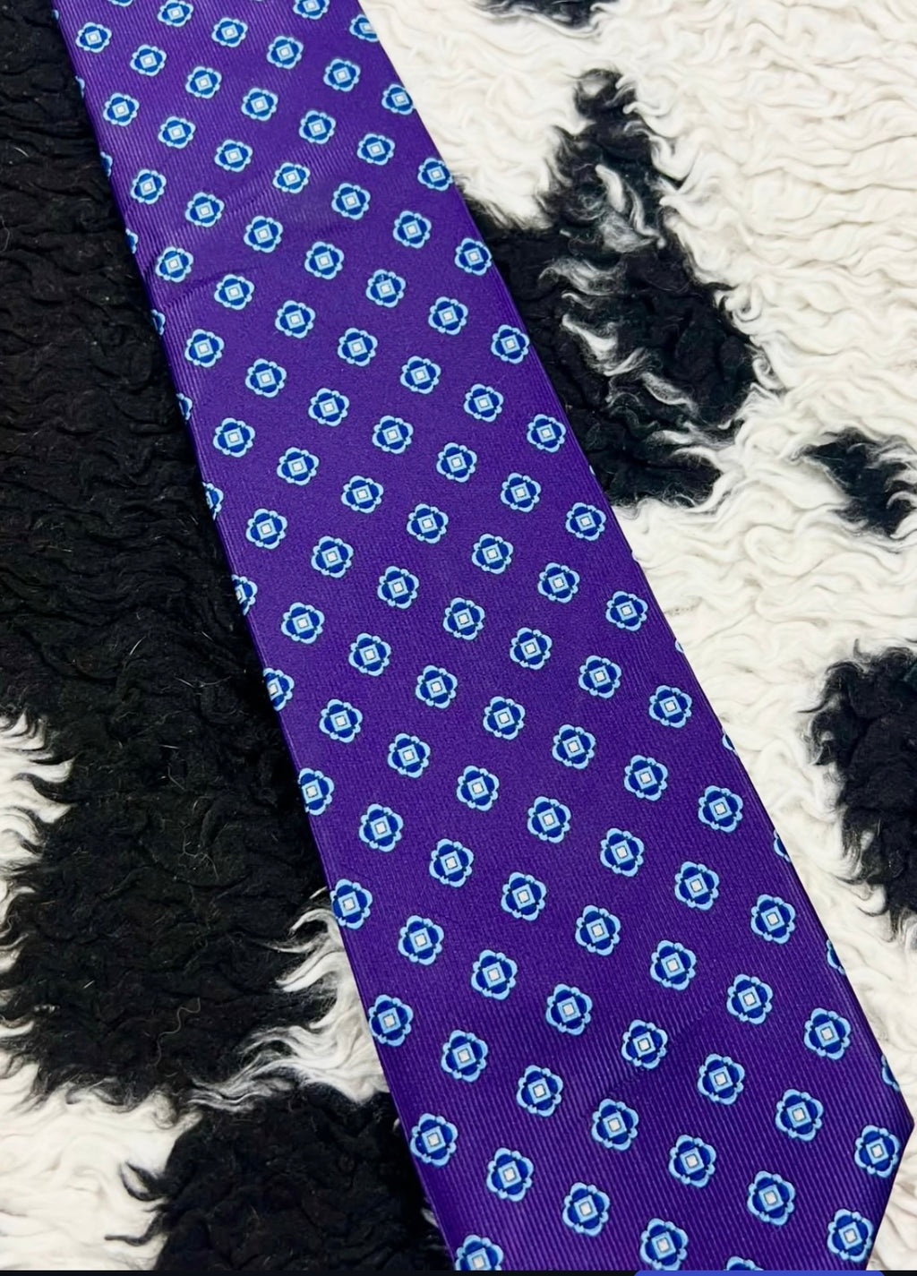 Taylor & Wright Blue Purple Embroidered Tie