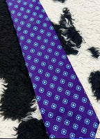 Taylor & Wright Blue Purple Embroidered Tie