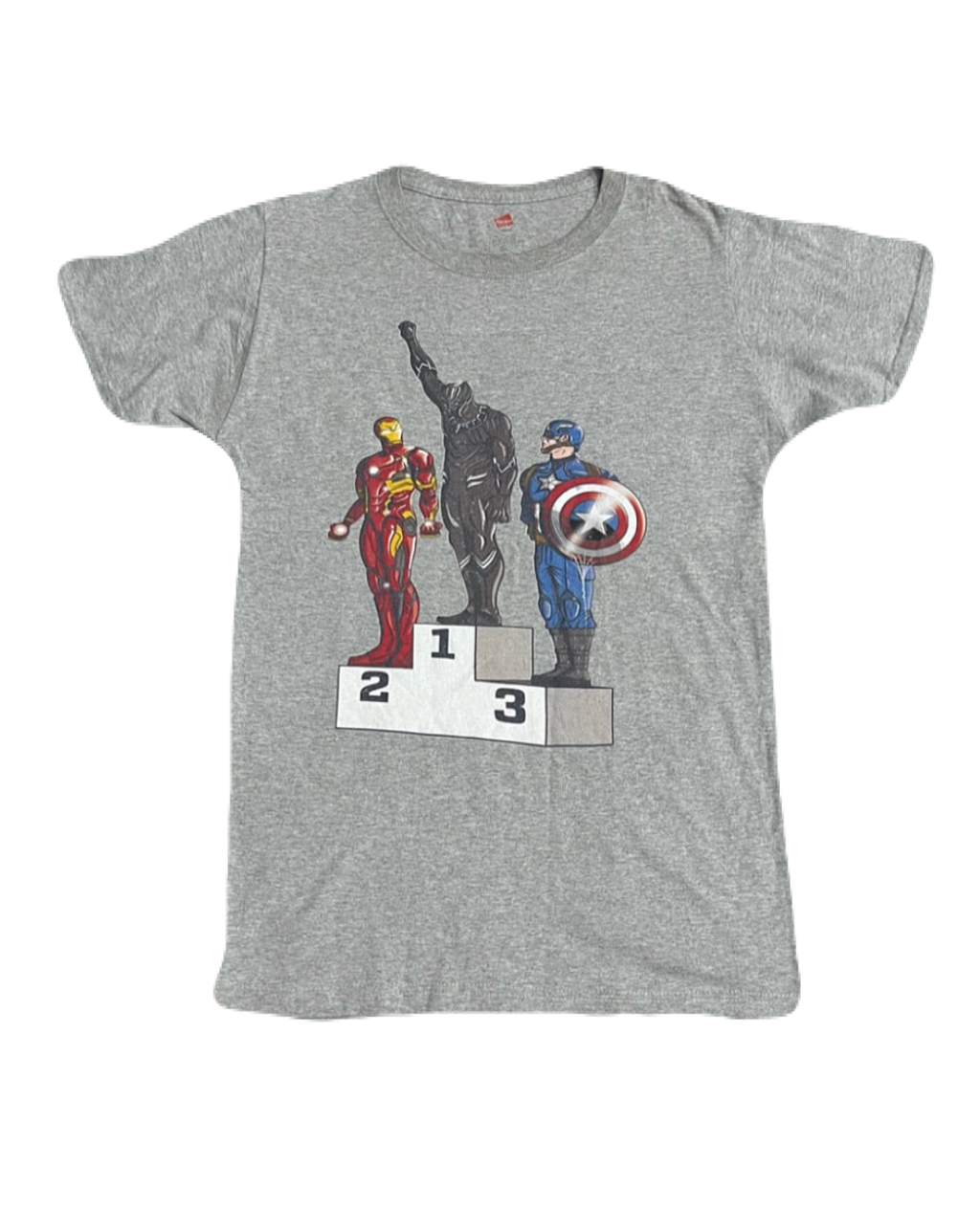 Marvel Black Panther Power, Captain America, Iron Man Tee (Medium/Large)