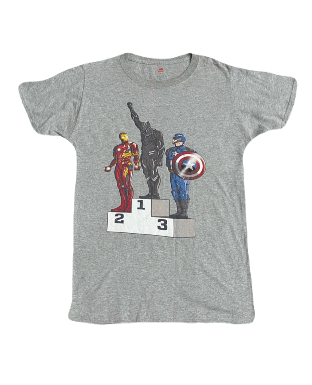 Marvel Black Panther Power, Captain America, Iron Man Tee (Medium/Large)