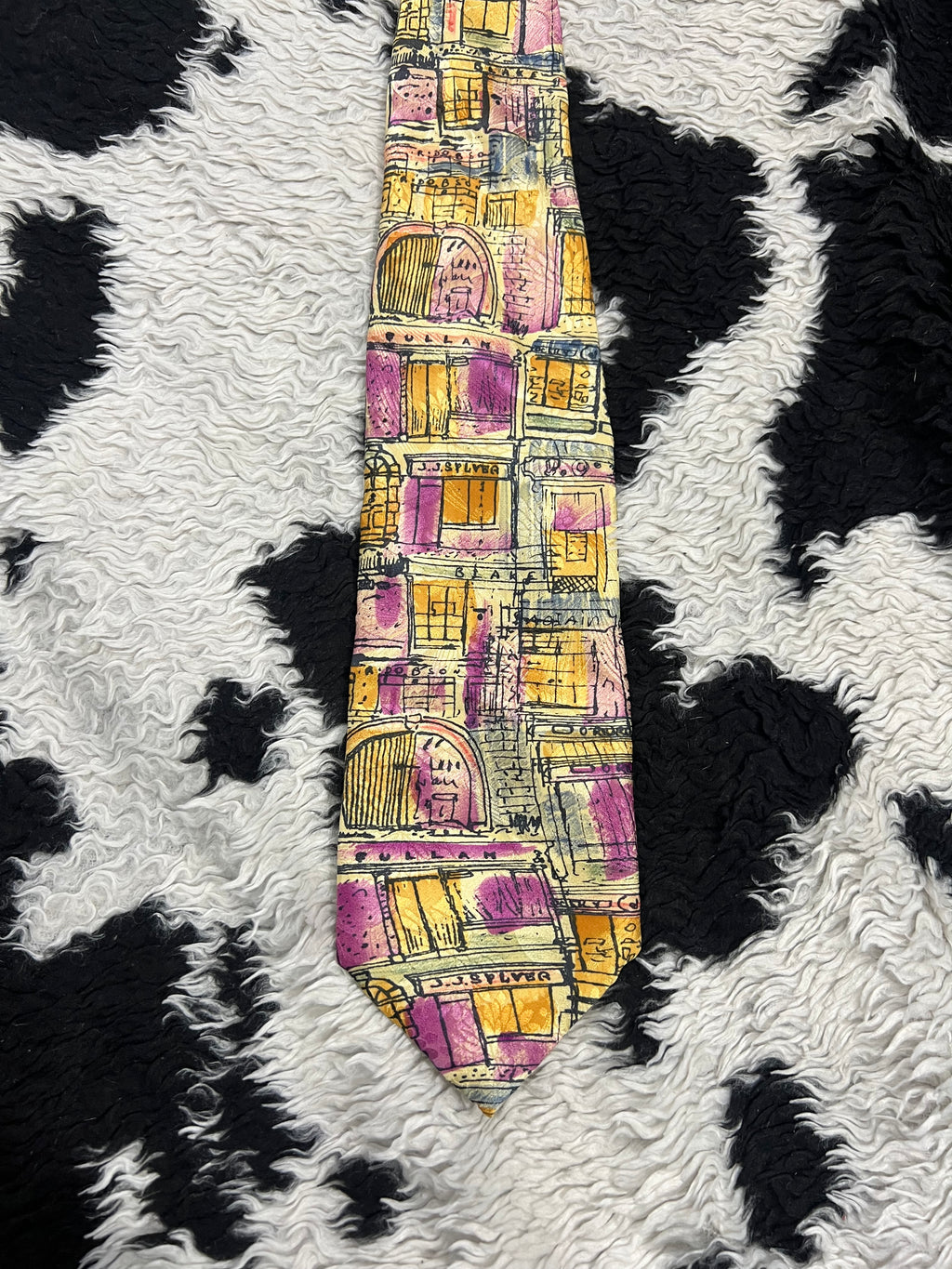 Italian Town Painting Tie