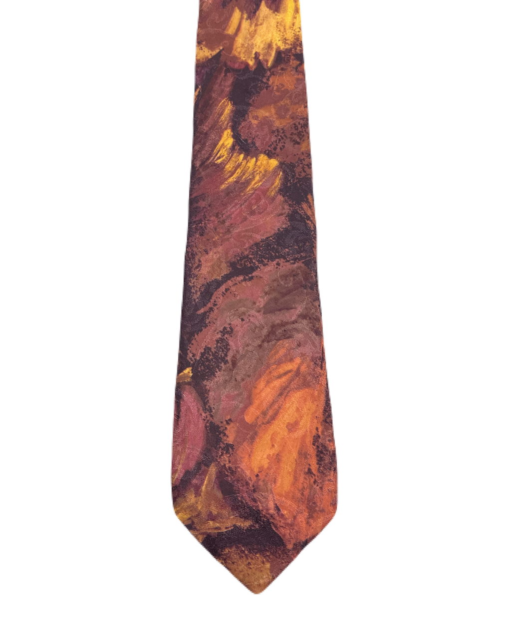 Canda Brown & Orange Abstract Tie