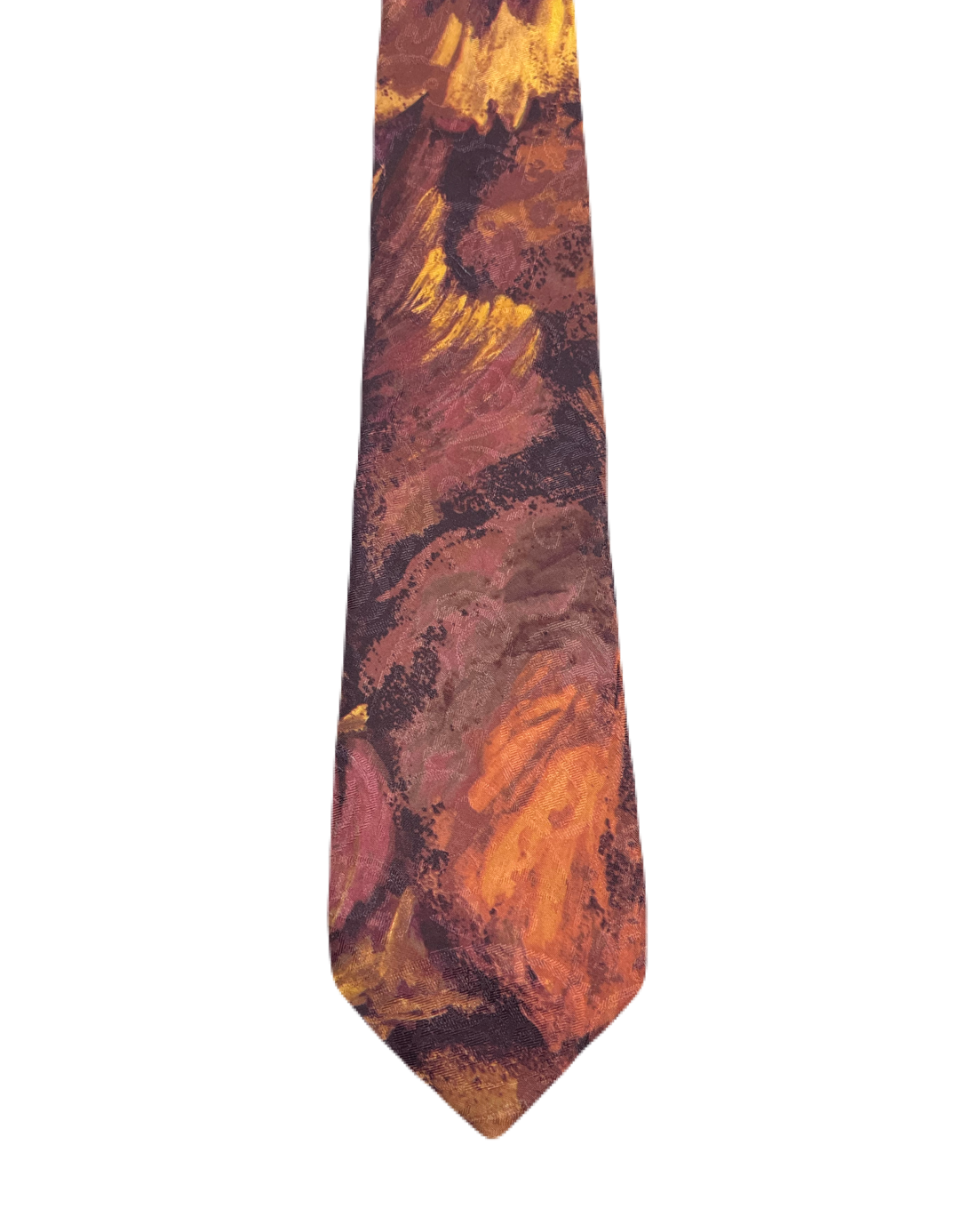Canda Brown & Orange Abstract Tie