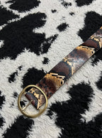 Snake-Skin Wide Belt