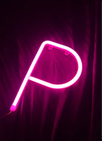 Neon Letter "P" Light