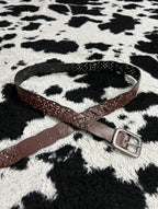 Brown Holed Floral Belt