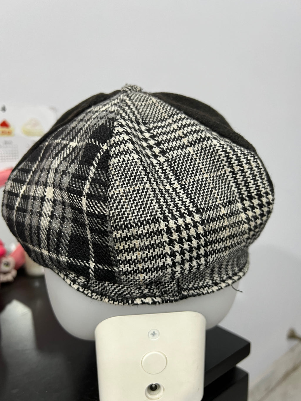 Plaid Patched Newsboy Cap