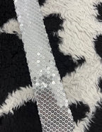 Silver Glitter Narrow Tie