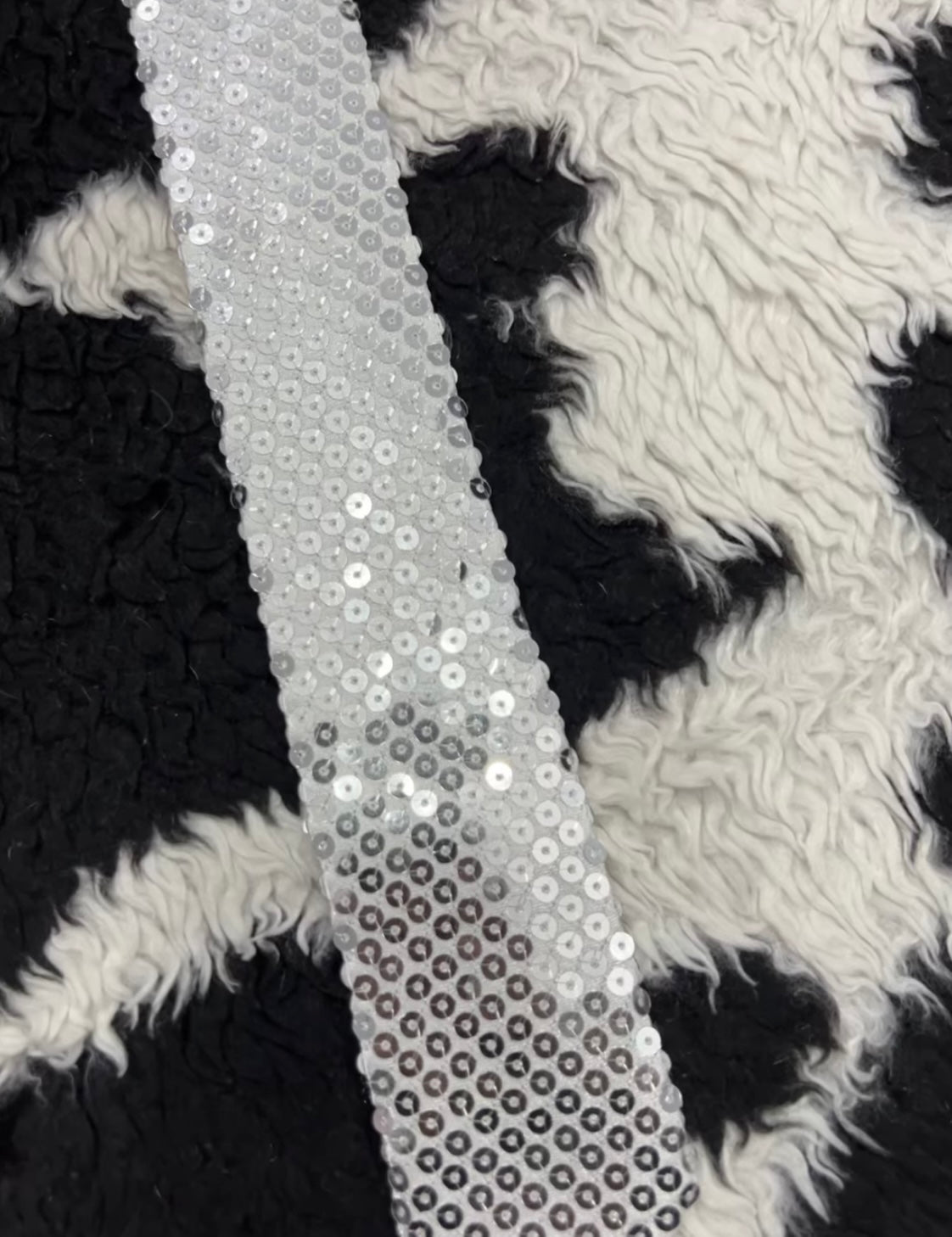 Silver Glitter Narrow Tie