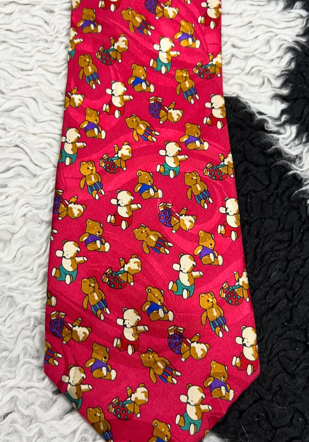 Hot Pink Teddy Bears Tie