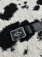 Bedazzled Buckle Black Belt