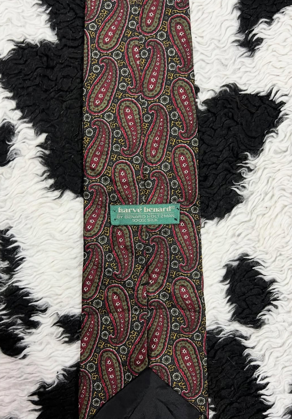 Black & Maroon Paisley Tie