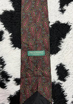 Black & Maroon Paisley Tie
