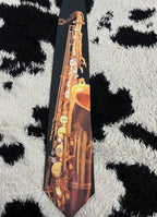 Vintage 1995 Ralph Marlin "Saxophone II" Tie