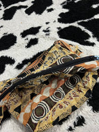 Fully Embroidered Orange & Yellow Bag