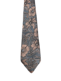 Rael Brook Grey & Orange Floral Embroidered Tie