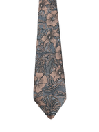 Rael Brook Grey & Orange Floral Embroidered Tie