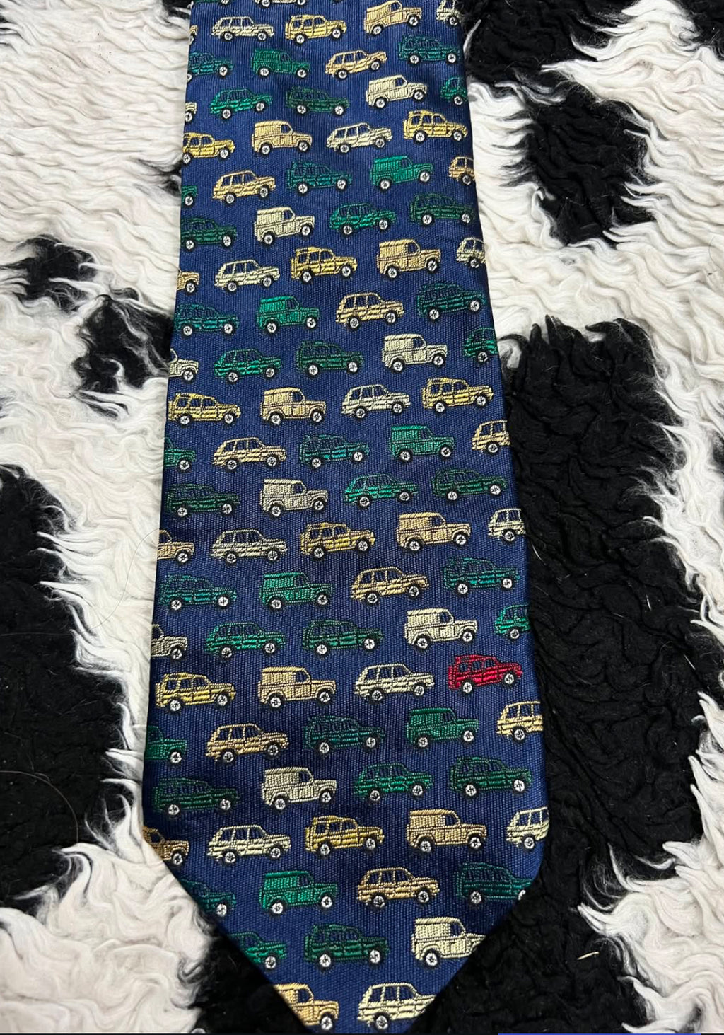 Embroidered Cars Traffic Tie