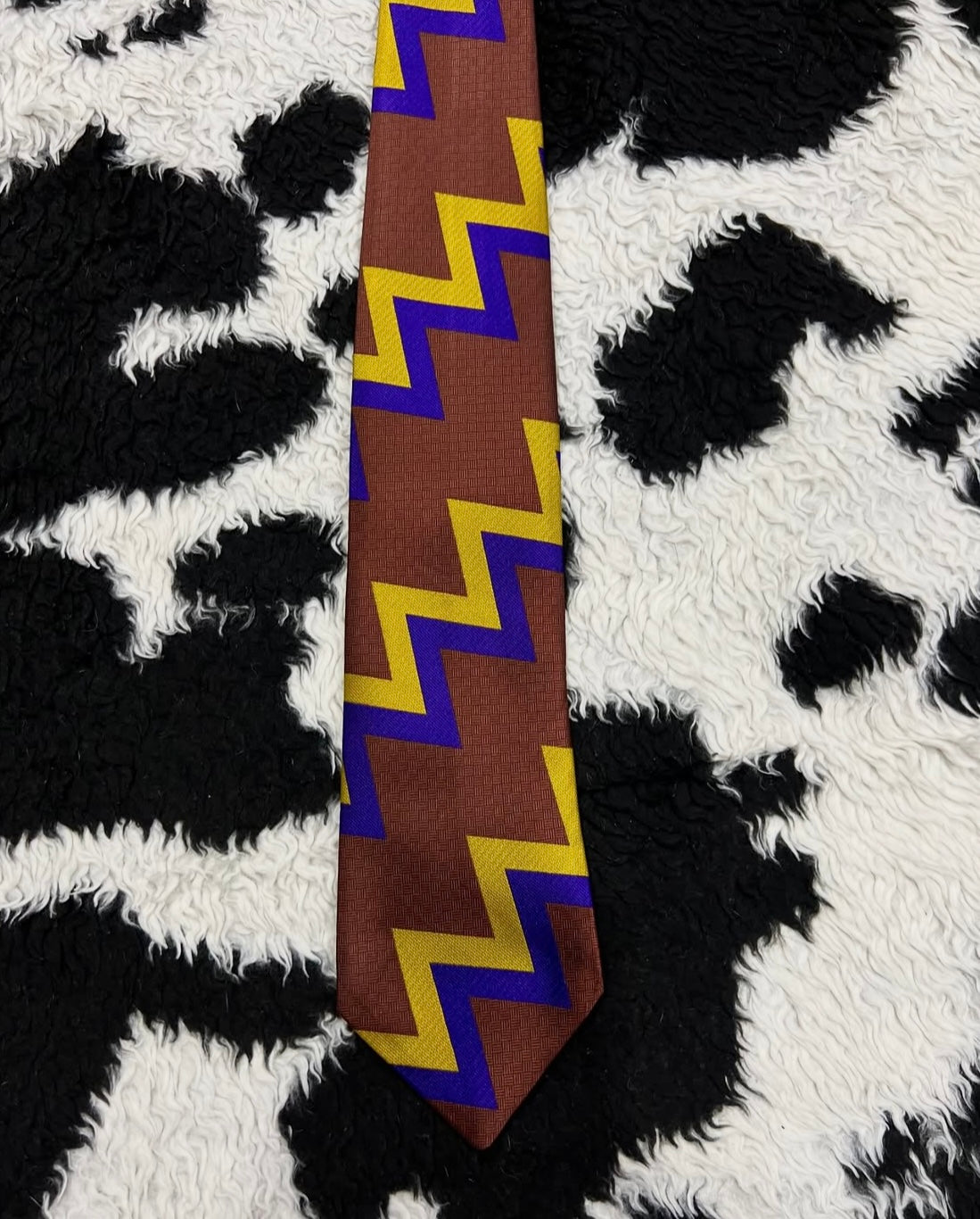 Brown Zig-Zag Tie