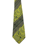 Paul Greco Green Embroidered Tie