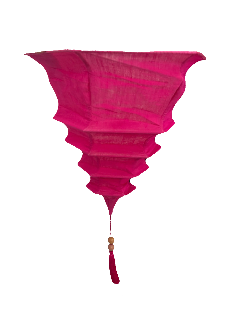 Big Traditional Chinese Hot Pink Lattern Hanging