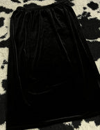 Long Black Velvet Skirt