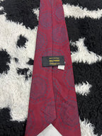 Hollyvogue Red Embroidered Wide Tie