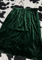 Green Velvet Skirt