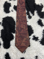 Cranes & Architecture Fully Embroidered Tie