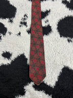 Grenville Red Narrow Embroidered Tie