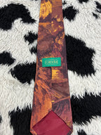 Canda Brown & Orange Abstract Tie
