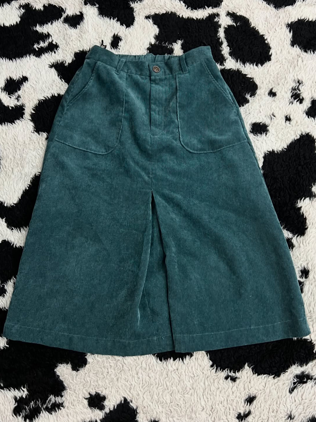 Turquoise Corduroy Skirt