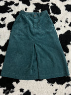 Turquoise Corduroy Skirt