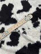 Blue Beaded Snake Skin Belt