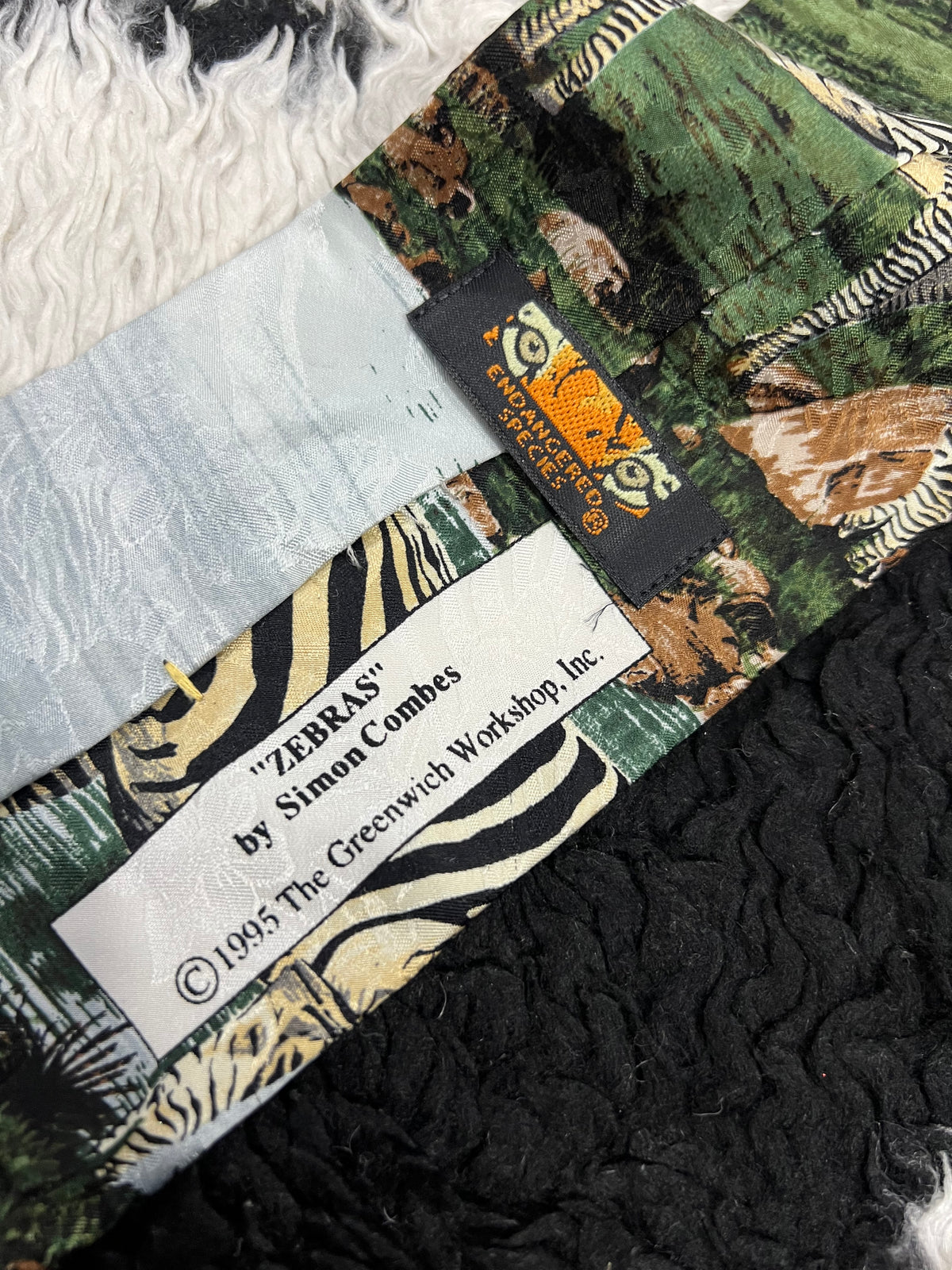 Vintage 1995 Zebras by Simon Combes Tie