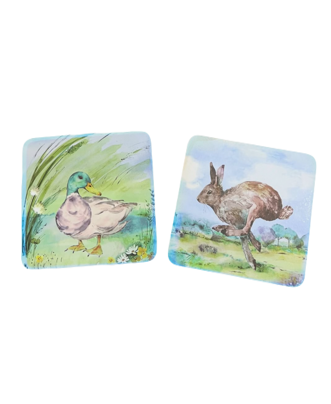 Rabbit & Duck Coasters Set