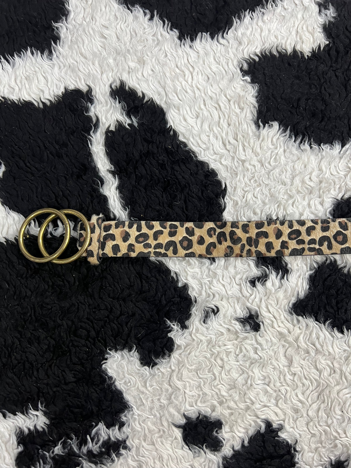 Leopard Print Fur Belt