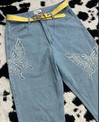 Miss Selfridge Embroidered Butterfly Denims (Waist 32)