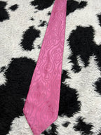 Pink Embroidered Tie
