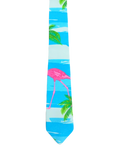Flamingos at the Beach Narrow Tie