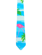 Flamingos at the Beach Narrow Tie