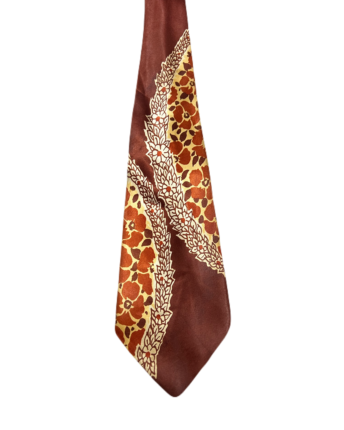 Brown Floral Tie