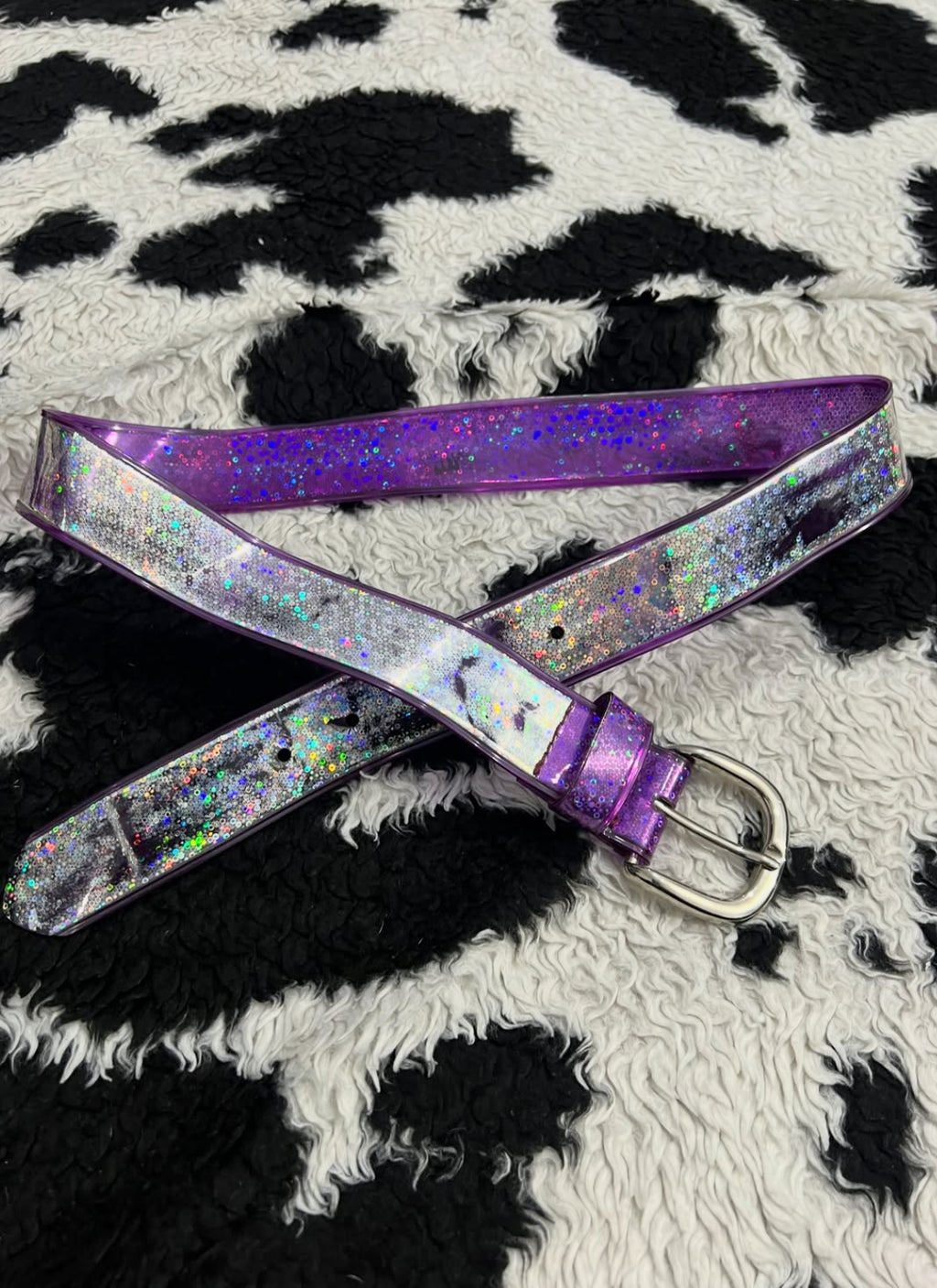 Purple & Silver Shiny Belt