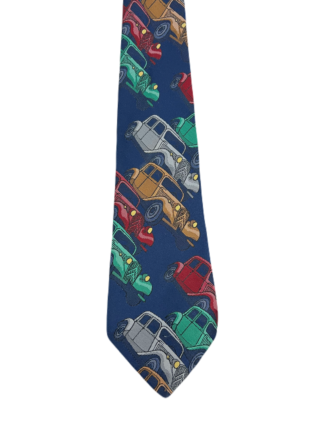 Vintage Embroidered Cars Tie